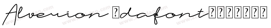 Alverion (dafont)字体转换